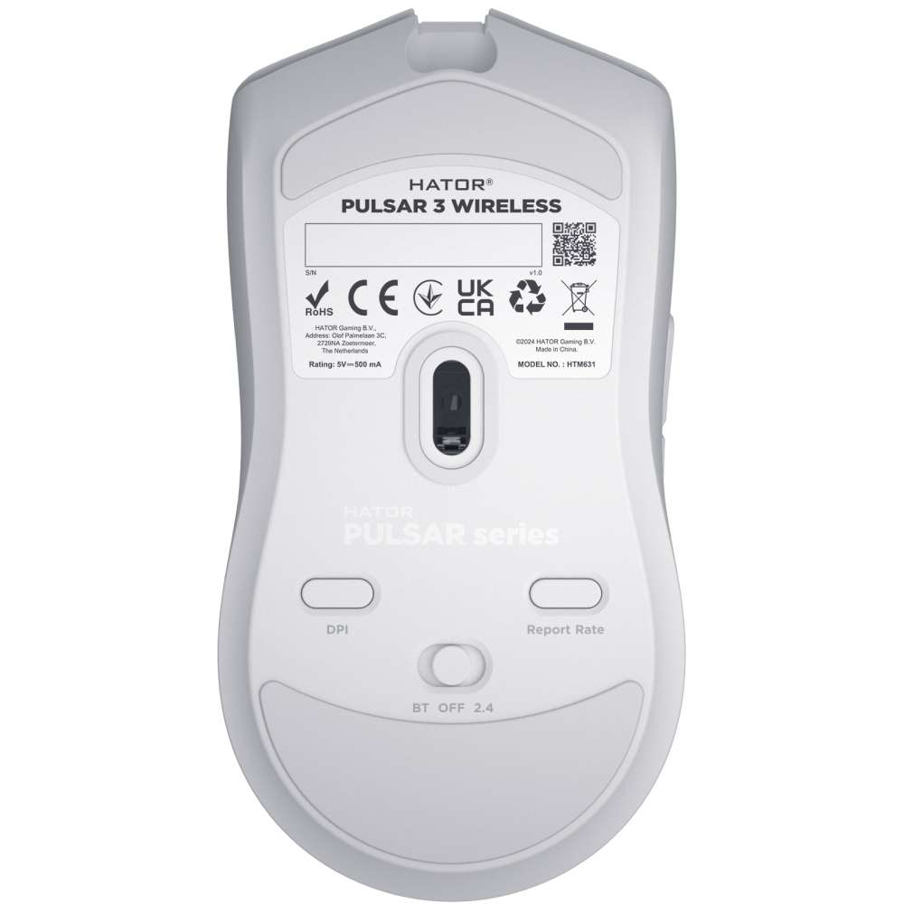 Миша HATOR Pulsar 3 Wireless White (HTM631) Тип підключення бездротове