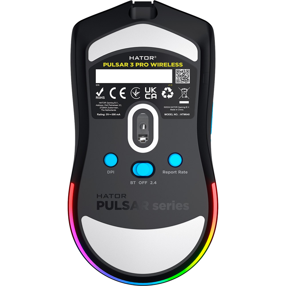 Внешний вид Мышь HATOR Pulsar 3 PRO Wireless Black (HTM640)