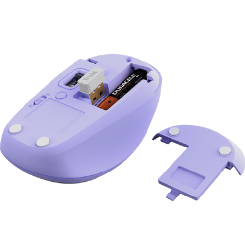 Миша TRUST Yvi+ Compact Multi-Device Purple (25583) Бездротове підключення Bluetooth + RF