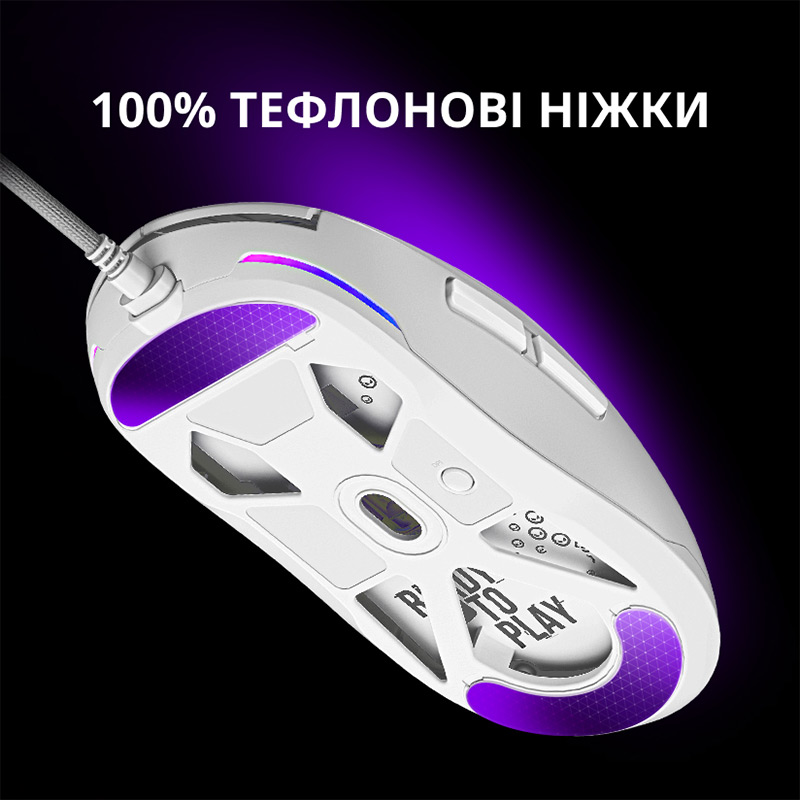Миша LORGAR MSA10 Ultralight Wired Gaming White (LRG-MSA10-WH) Тип сенсора оптичний