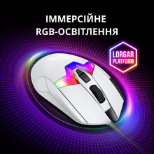 Миша LORGAR MSP80 Wired Gaming Mouse Pro White (LRG-MSP80-WH)