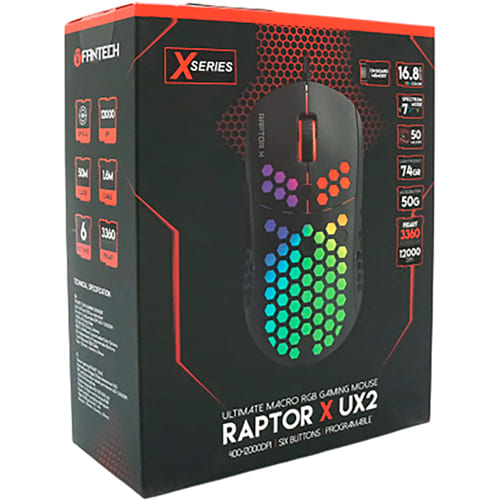 Заказать Мышь FANTECH RAPTOR UX2 X Black (RAPTORUX2)