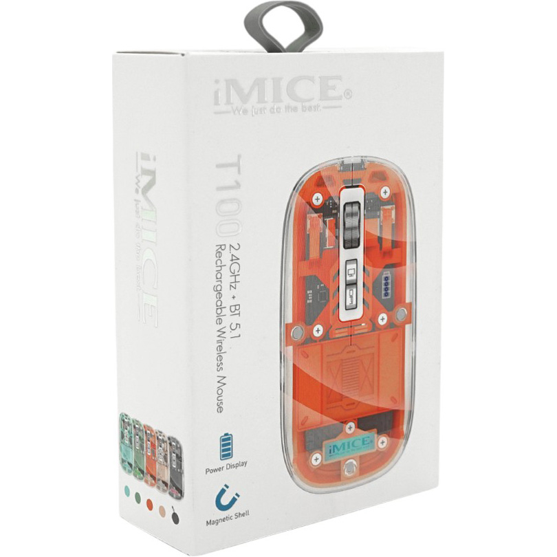 Мышь IMICE T-100 Mixcolor (iMICET-100) Беспроводное подключение Bluetooth + RF