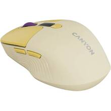 Мышь CANYON MW-26 LCD Silent Dual mode Yellow (CNS-CMSW26Y)