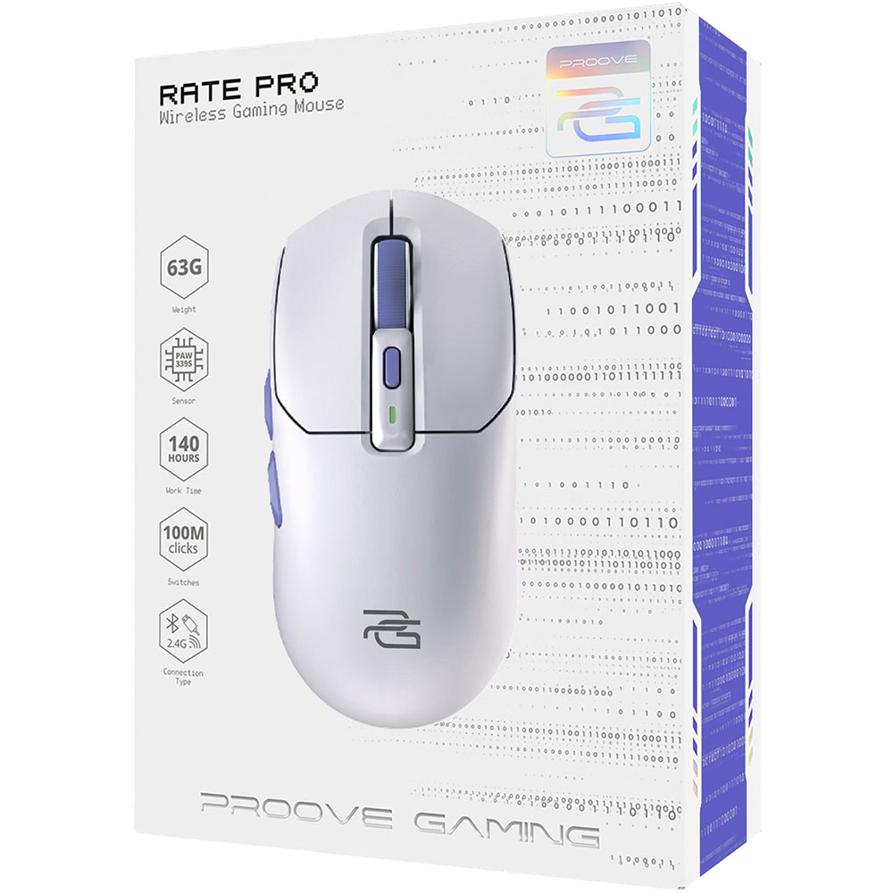 Покупка Миша PROOVE Gaming Rate Pro White (WMRP00022002)