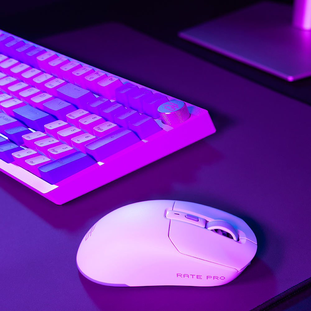 Миша PROOVE Gaming Rate Pro White (WMRP00022002) Бездротове підключення Bluetooth + RF