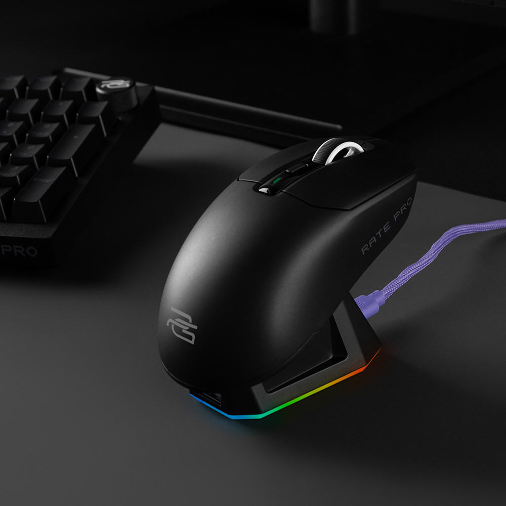 Внешний вид Мышь PROOVE Gaming Rate Pro with Charging Dock Black (WMRPCD022001)