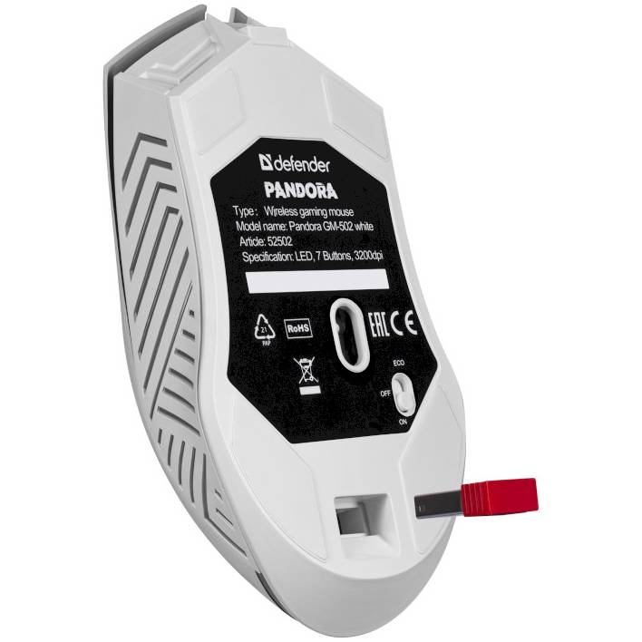 Зовнішній вигляд Миша DEFENDER Pandora GM-502 White (52502)