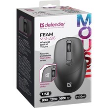 Мышь DEFENDER Feam MM-296 Black (52296)