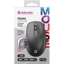 Мышь DEFENDER Feam MM-296 Black (52296)