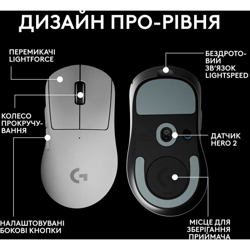В Фокстрот Мышь LOGITECH G Pro X Superlight 2 Dex White (910-007365)