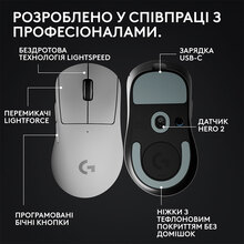 Миша LOGITECH G Pro X Superlight 2 Dex White (910-007365)