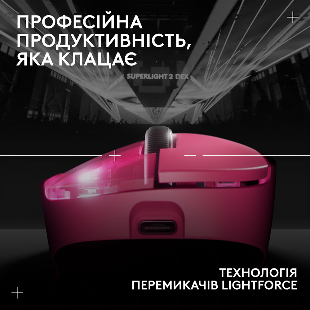 Фото Мышь LOGITECH G Pro X Superlight 2 Dex Pink (910-007373)
