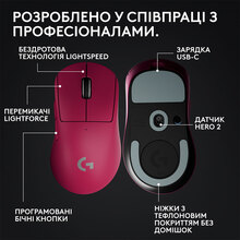 Мышь LOGITECH G Pro X Superlight 2 Dex Pink (910-007373)