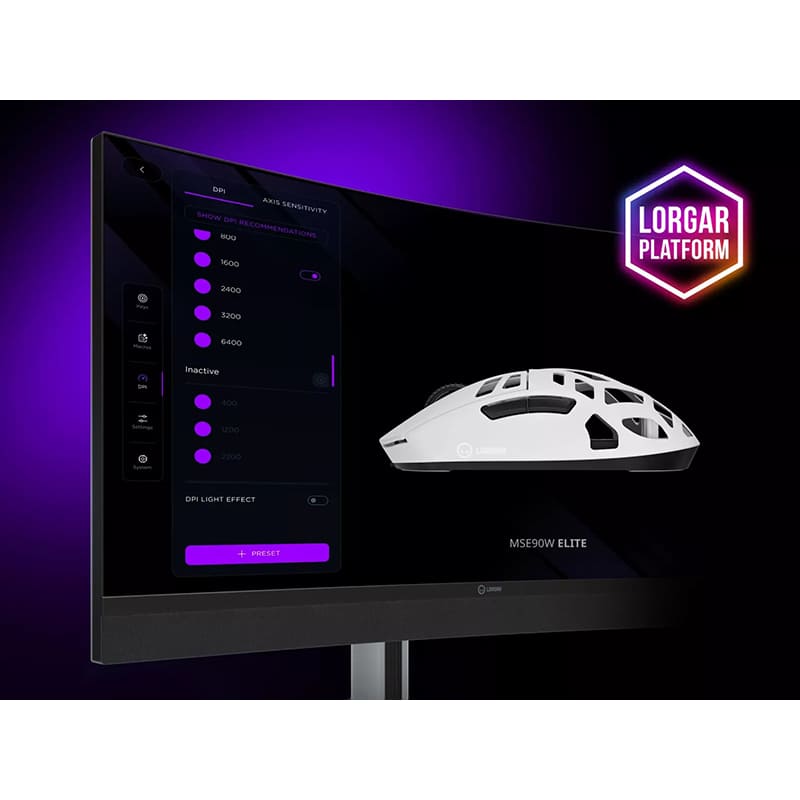 В интернет магазине Мышь LORGAR Elite MSE90W Wireless Gaming White (LRG-MSE90W-WH)