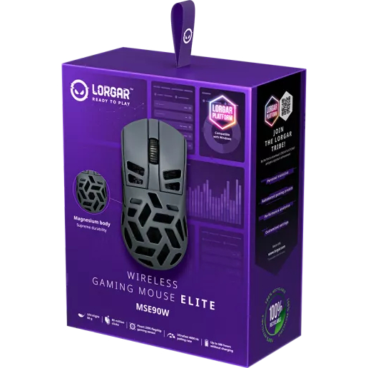 В Україні Миша LORGAR Elite MSE90W Wireless Gaming Dark Grey (LRG-MSE90W-DG)