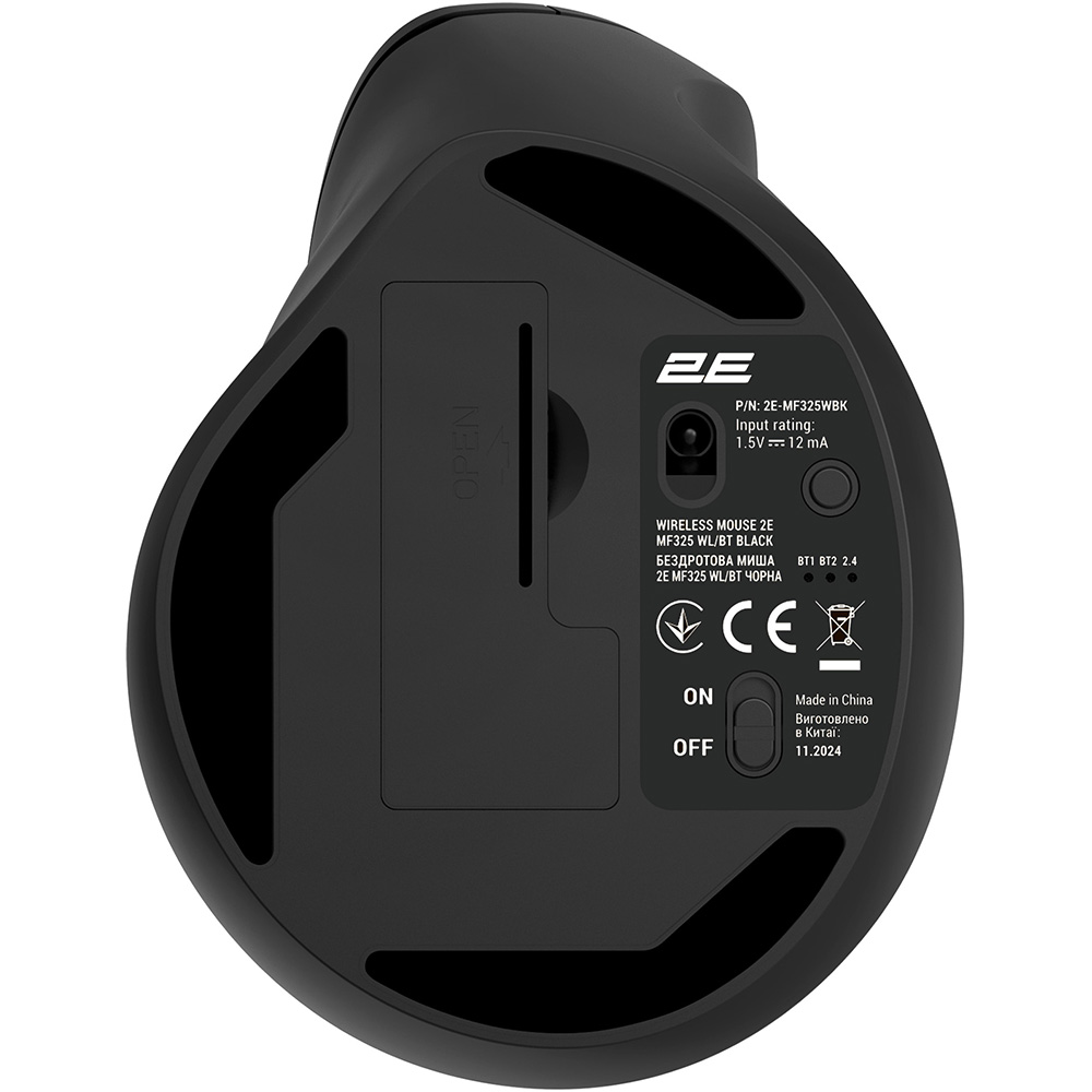 Фото Миша 2E MF325 Silent WL BT Black (2E-MF325WBK)