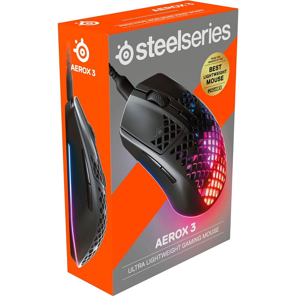 Фото Мыша STEELSERIES Aerox 3 2022 Onyx Black (62611 SS)