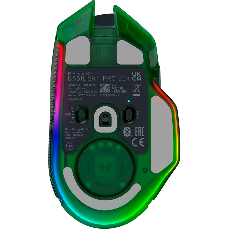 Миша RAZER Basilisk V3 PRO Wireless 35K Phantom Green (RZ01-05240300-R3G1) Дротове підключення USB