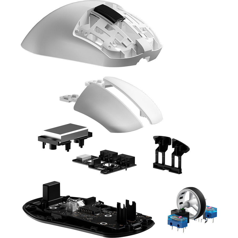 Миша GAMEPRO Asgard Thor PAW3395 Wireless White (GM023W) Бездротове підключення Bluetooth + RF