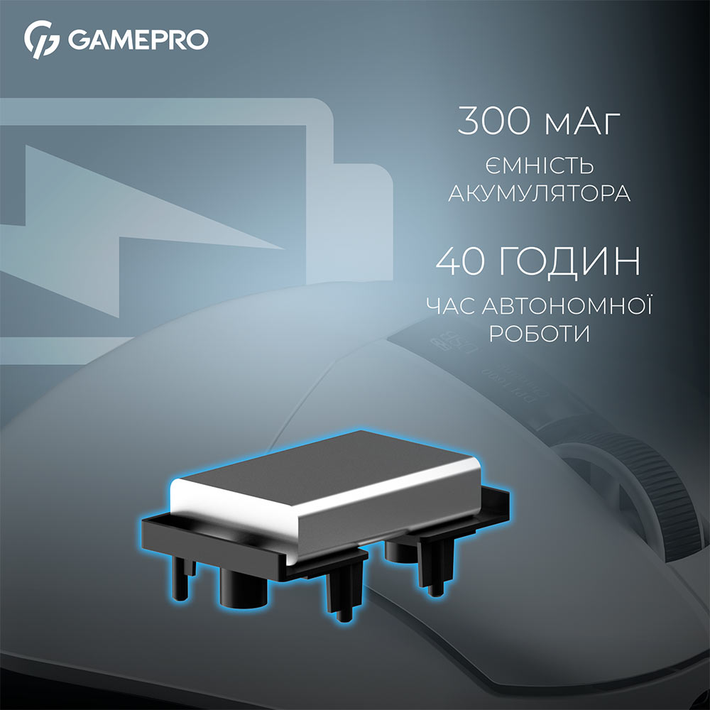 Замовити Миша GAMEPRO Asgard Thor PAW3395 Wireless White (GM023W)