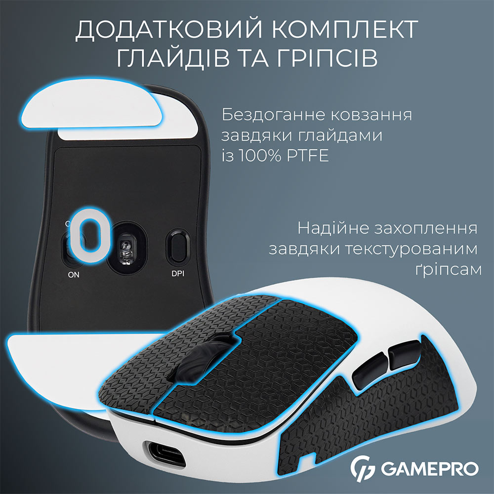 В інтернет магазині Миша GAMEPRO Asgard Loki PAW3395 Wireless White (GM022W)