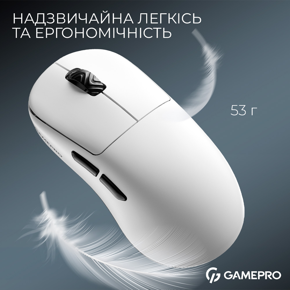 Миша GAMEPRO Asgard Loki White (GM022W) Тип підключення комбіноване