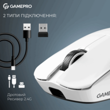 Мышь GAMEPRO Asgard Odin 8K PAW3950 Wireless White (GM035W)