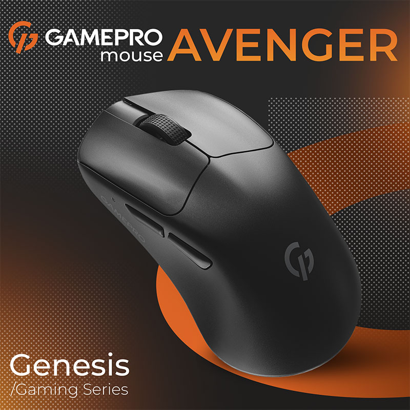 Миша GAMEPRO Genesis Avenger Black (GM096B) Бездротове підключення Bluetooth + RF
