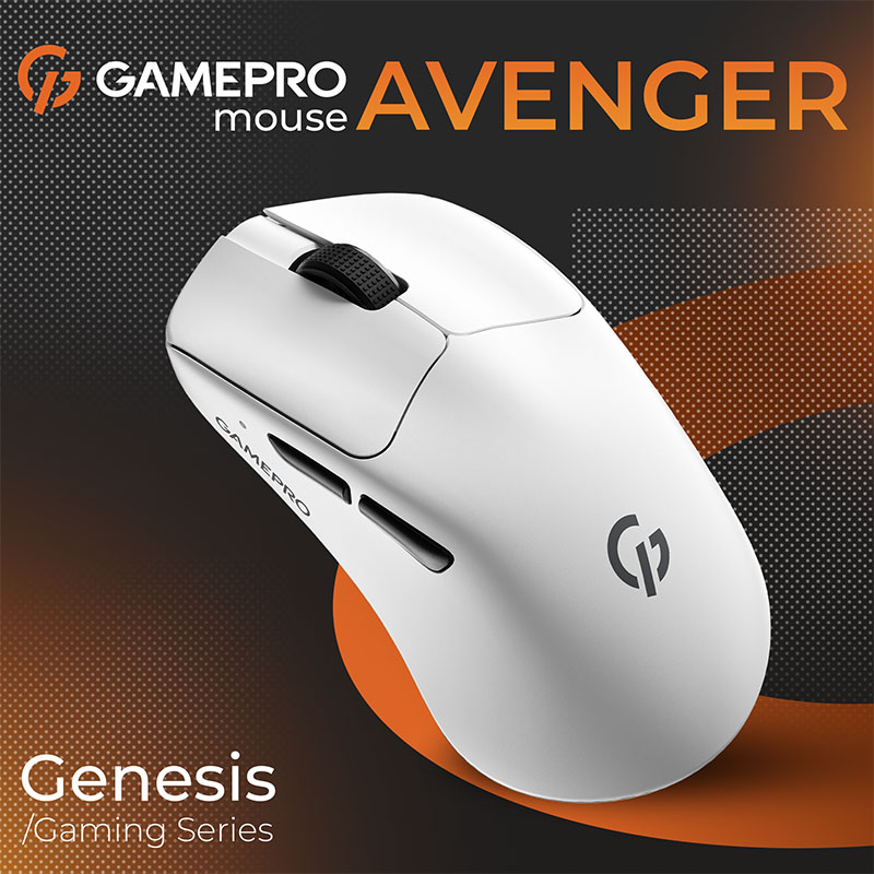 Миша GAMEPRO Genesis Avenger White (GM096W) Бездротове підключення Bluetooth + RF