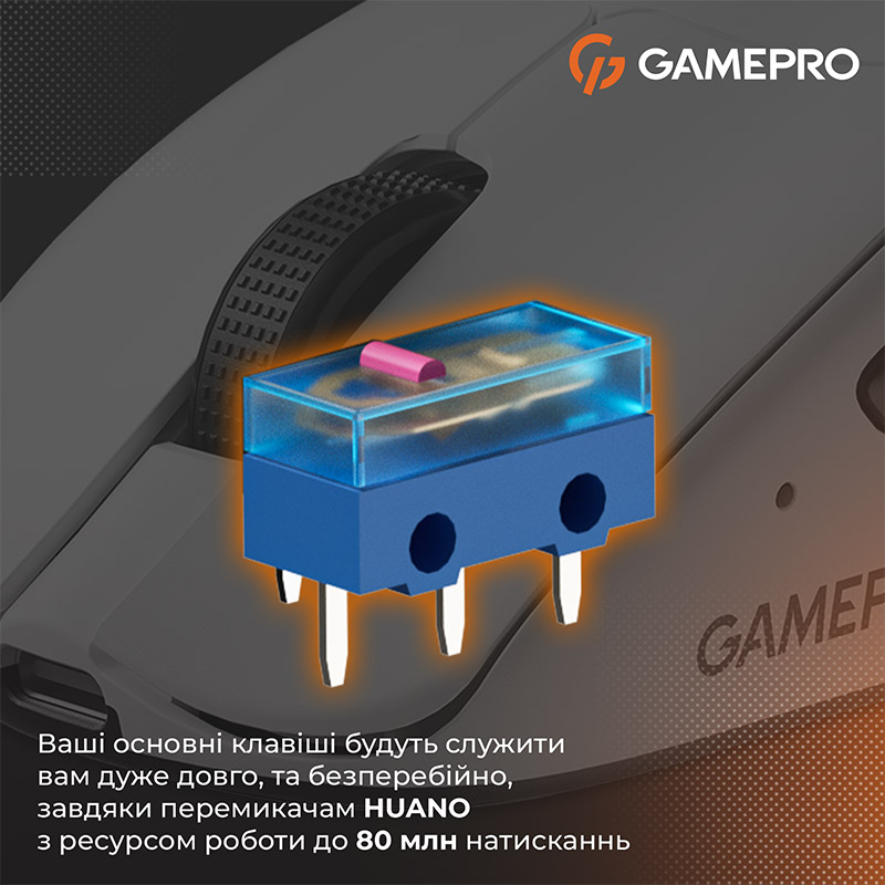 Зображення Миша GAMEPRO Genesis Avenger White (GM096W)