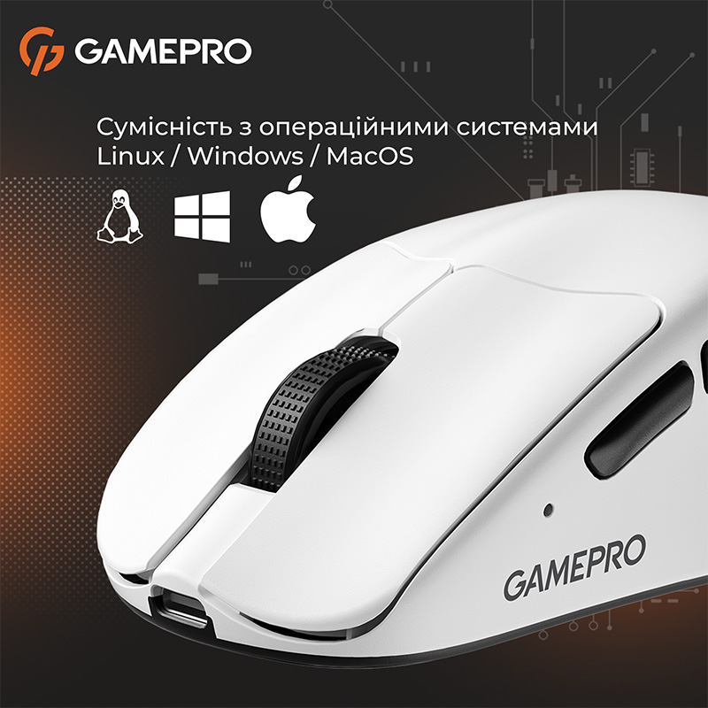Огляд Миша GAMEPRO Genesis Avenger White (GM096W)