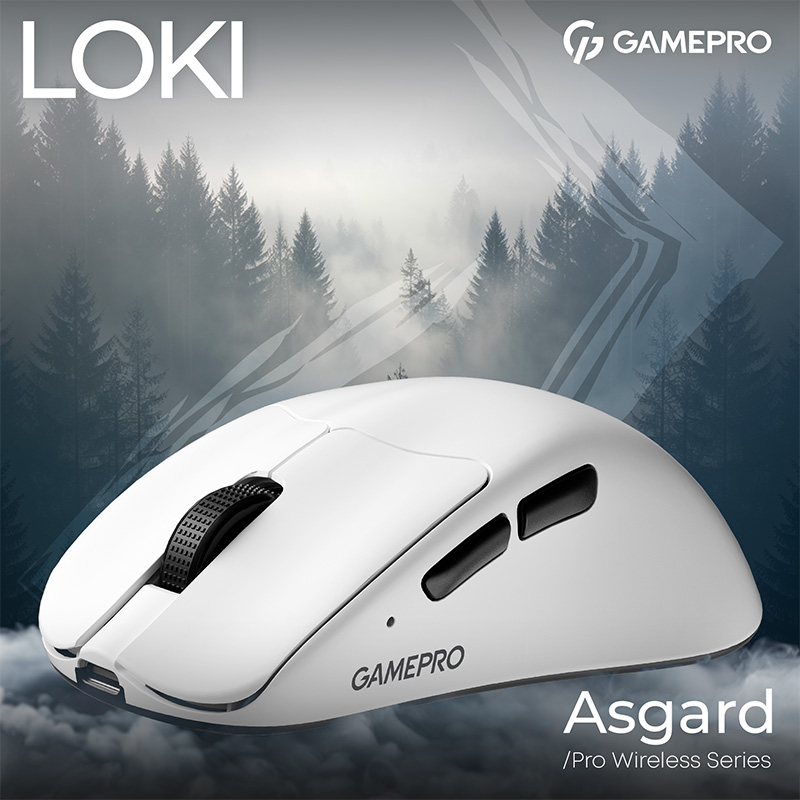 Миша GAMEPRO Asgard Surt White (GM017W) Бездротове підключення Bluetooth + RF