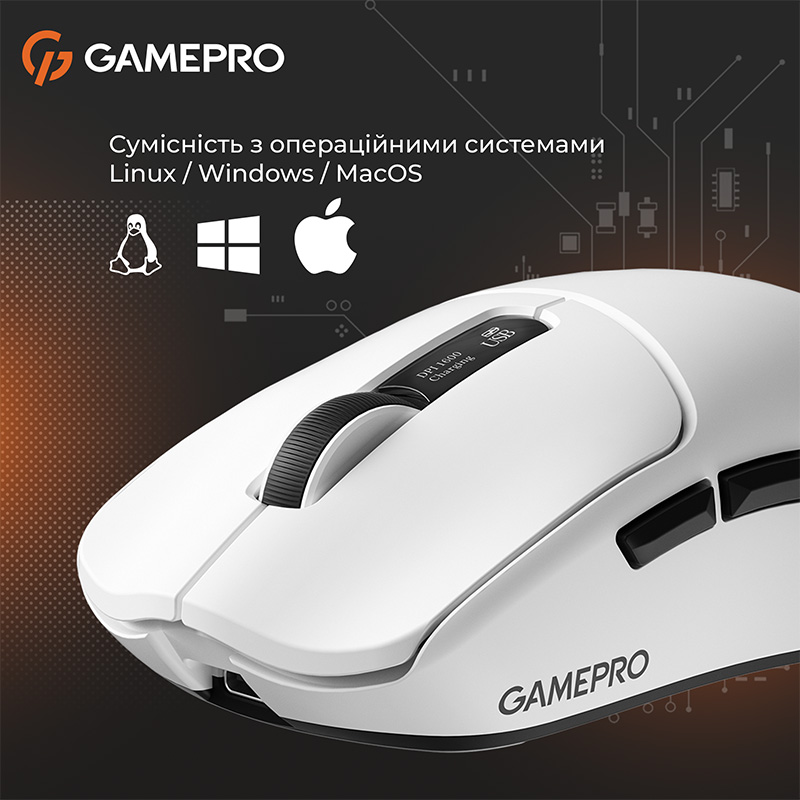 Огляд Миша GAMEPRO Genesis Ranker Whhite (GM012W)