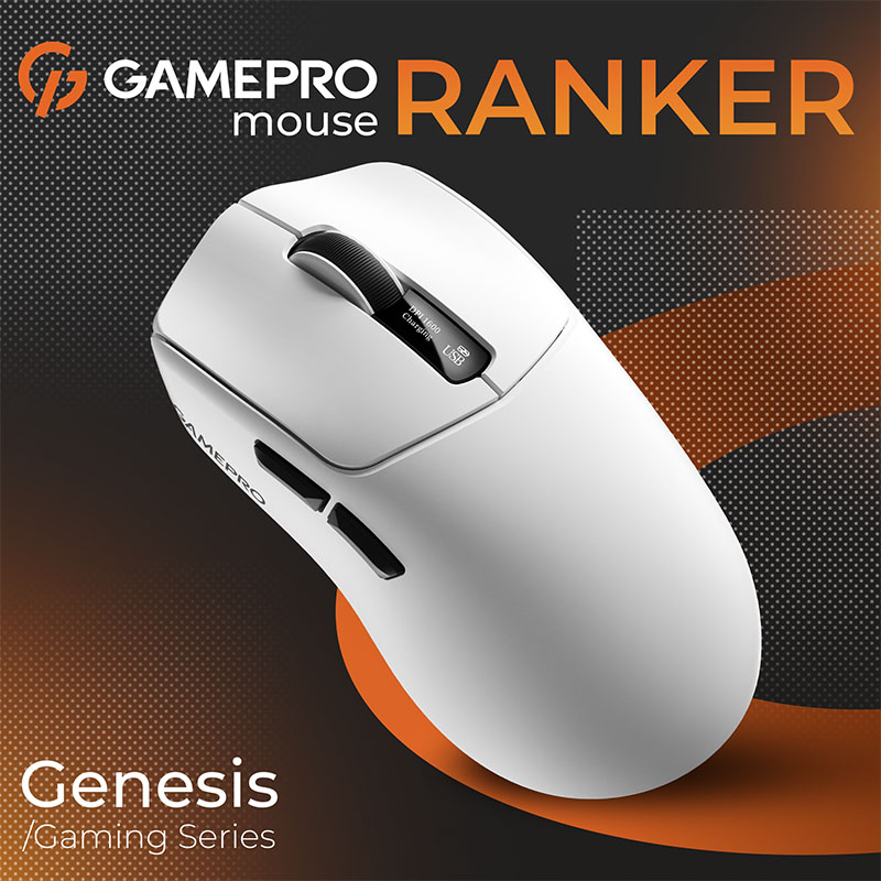 Миша GAMEPRO Genesis Ranker Whhite (GM012W) Бездротове підключення Bluetooth + RF