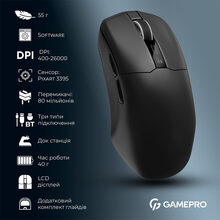 Миша GAMEPRO Asgard Thor PAW3395 Wireless Black (GM023B)