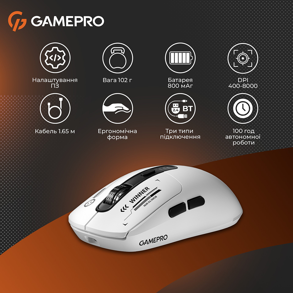 Изображение Мышь GAMEPRO Genesis Winner (GM079W)