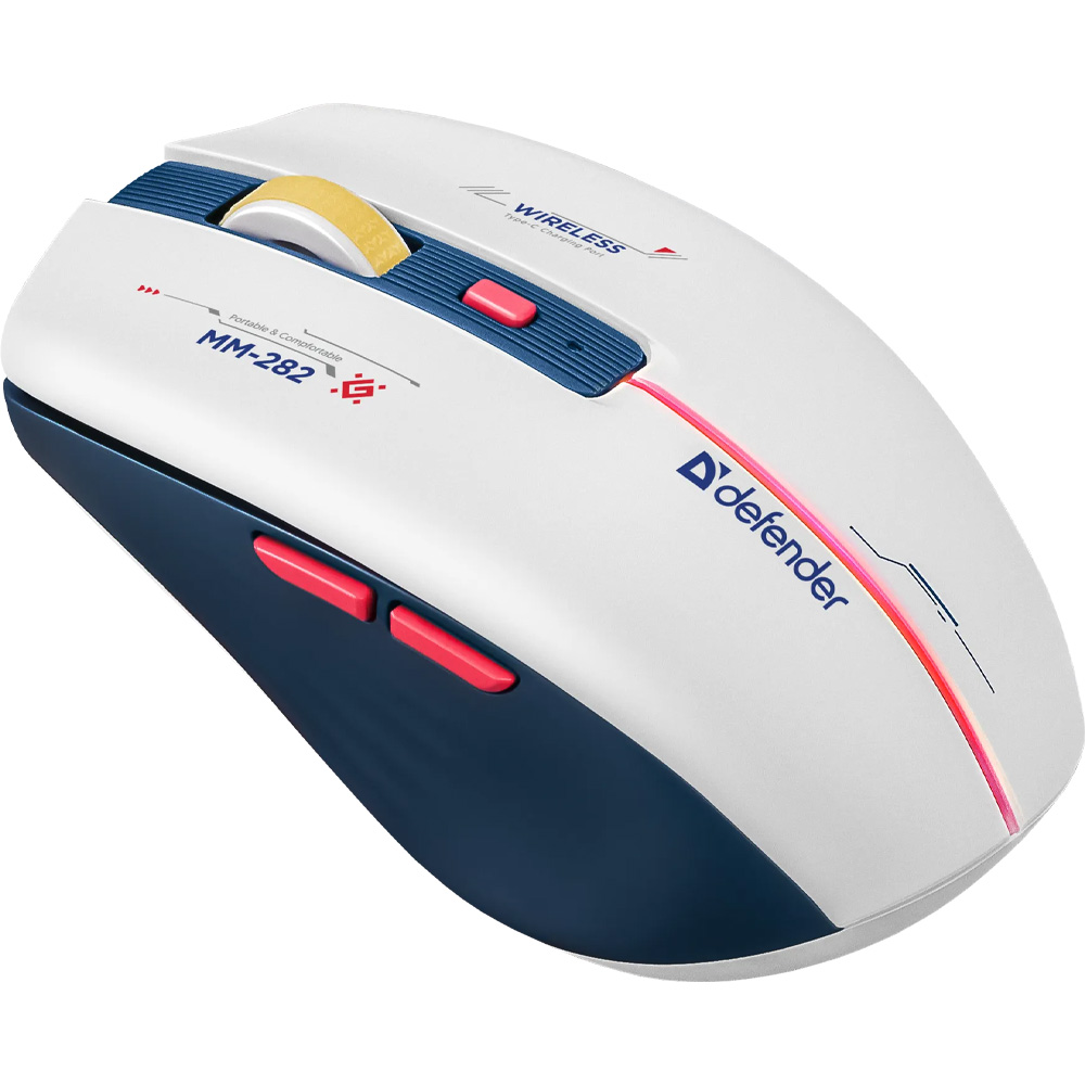 Мышь DEFENDER Dila MM-282 White-Blue (52282) Тип сенсора оптический