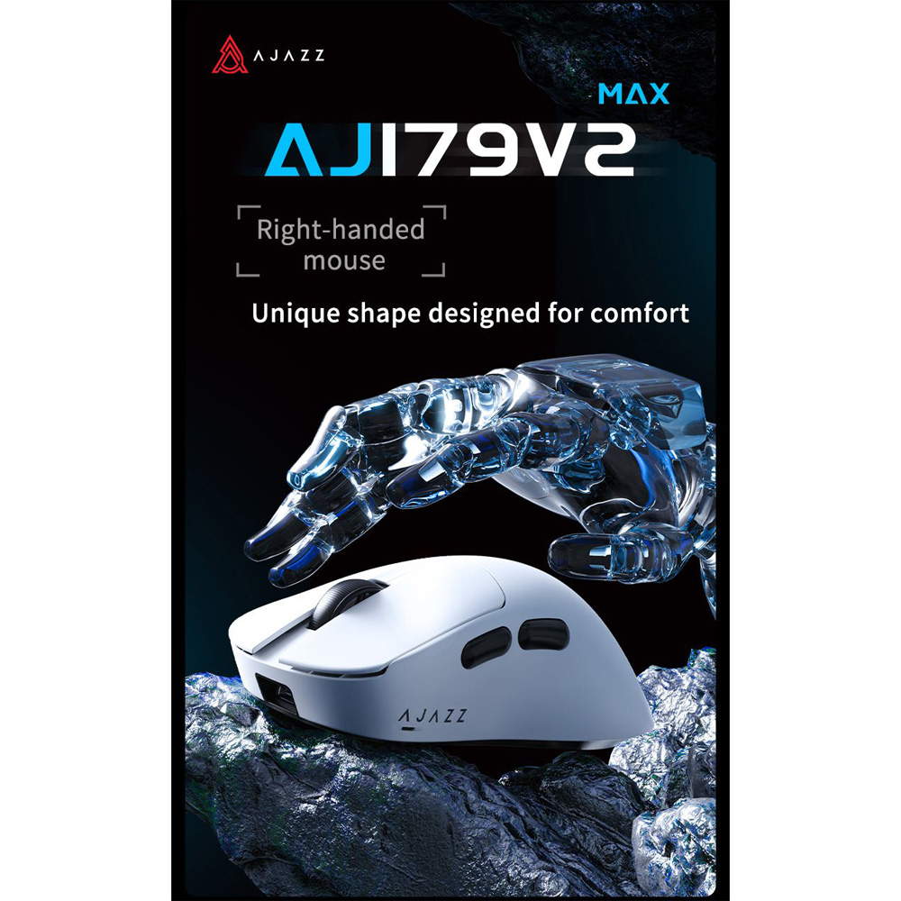 Зовнішній вигляд Миша AJAZZ v2 max White-3 Model-3311 (AJ179-V2-MAX-W)