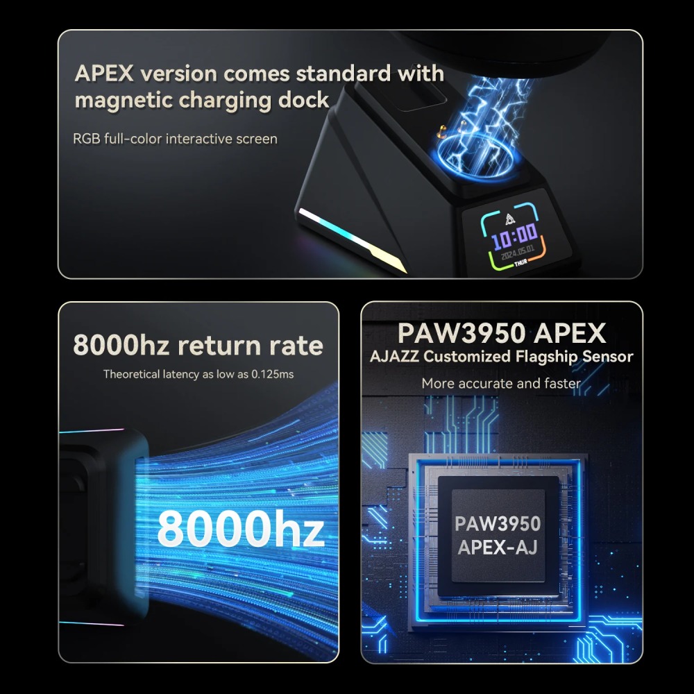 Зовнішній вигляд Миша AJAZZ AJ179 APEX Black (AJM179-A-B)