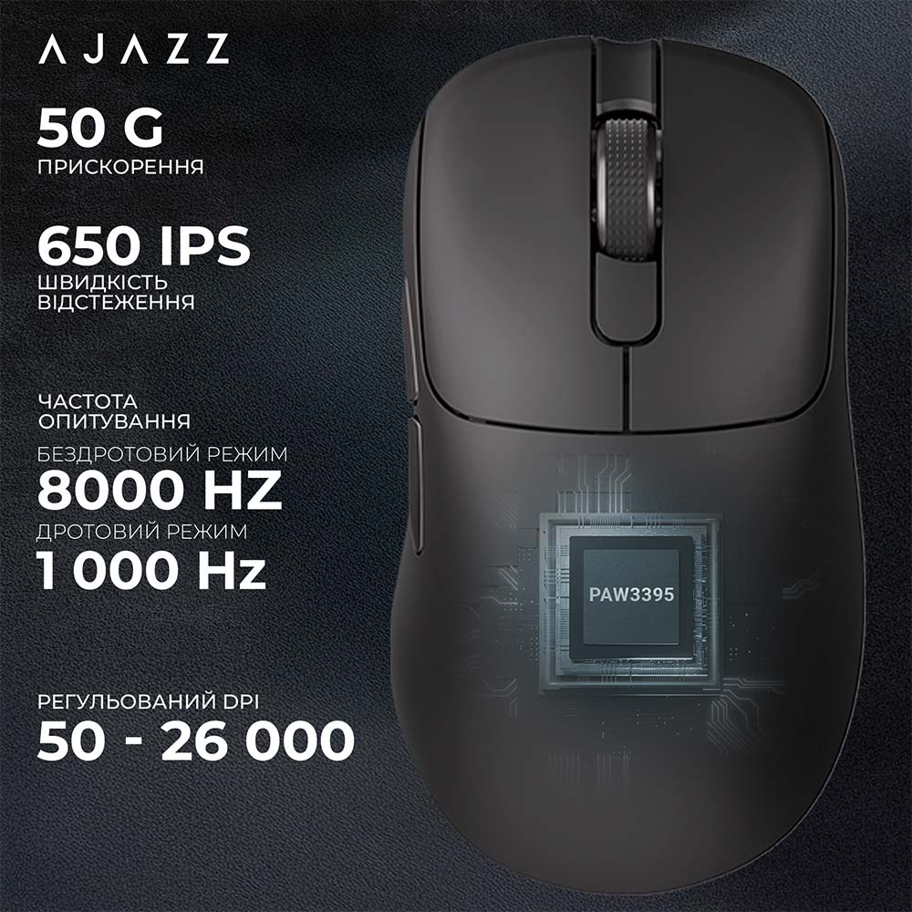 В Украине Мышь AJAZZ AJ179 PRO Black (AJ179-PRO-B)