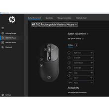 Мышь HP 700 Rechargeable WL/BT Black (AZ7B0AA)
