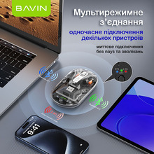 Миша BAVIN G-K-993 Wireless 2.4G Plug-and-play DPI Bluetooth 5.1 Black (G-K-993-BK)