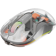Миша BAVIN G-K-992 RGB Wireless 2.4G Plug-and-play DPI Bluetooth 5.1 Grey (G-K-992-GY)