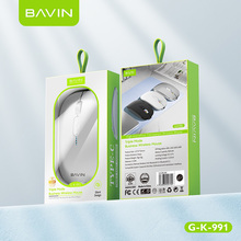 Миша BAVIN G-K-991 RGB Wireless 2.4G Plug-and-play DPI Bluetooth 5.1 Silver (G-K-991-SV)