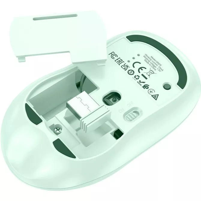 Мышь HOCO GM25 Royal Light Green (6942007608558) Беспроводное подключение Bluetooth + RF