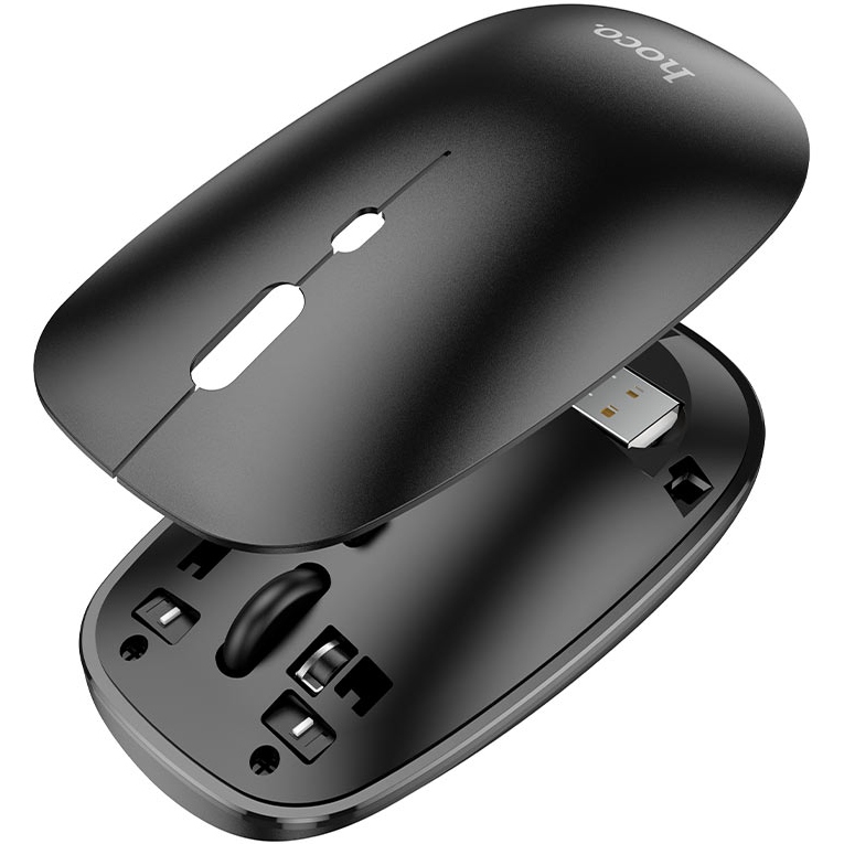 Мышь HOCO GM15 Art Black (6931474760579) Комплектация мышь, USB-приемник, инструкция