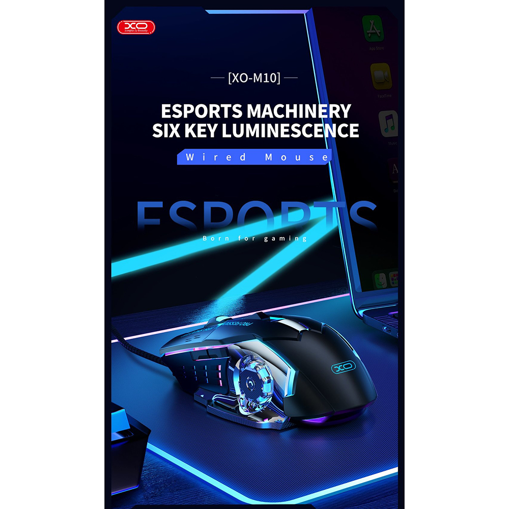 Внешний вид Мышь XO M10 Gaming Black+Silver