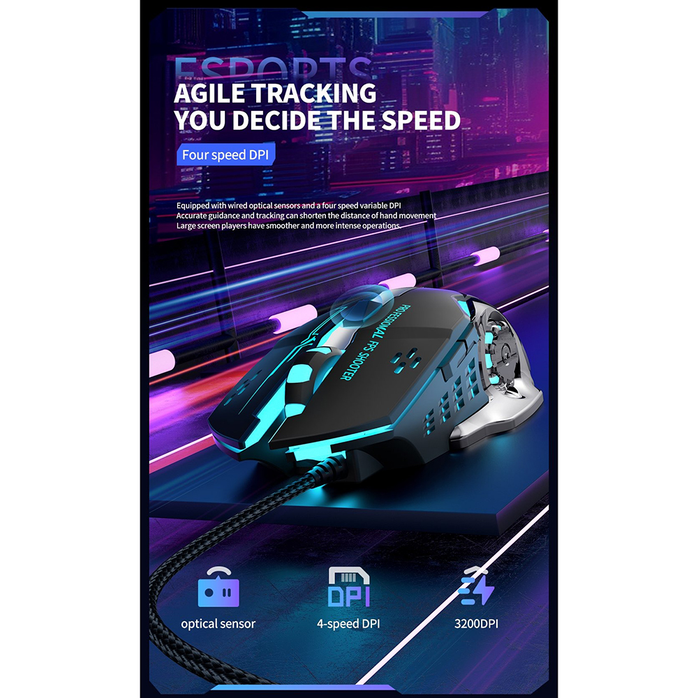 Мышь XO M10 Gaming Black+Silver Тип сенсора оптический