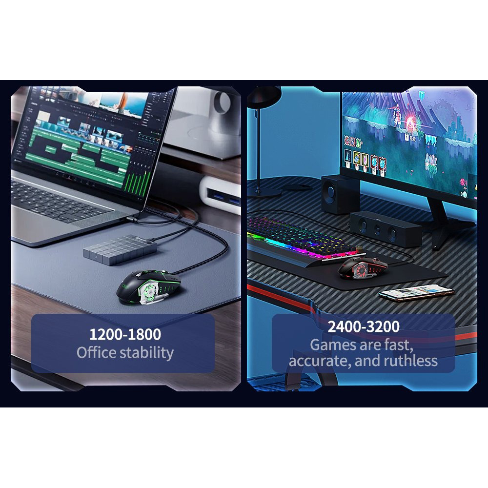 Изображение Мышь XO M10 Gaming Black+Silver